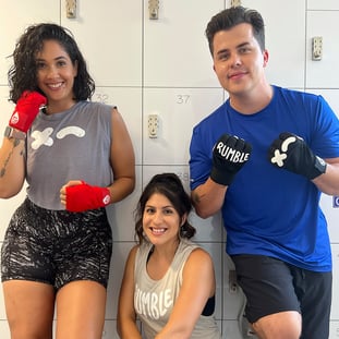 boxing class members at Rumble Boxing Australia